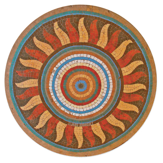 Thirstystone Sunfire Single Round Natural Sandstone Coaster with Protective Cork Backing Manufactured in The USA 4" Diameter