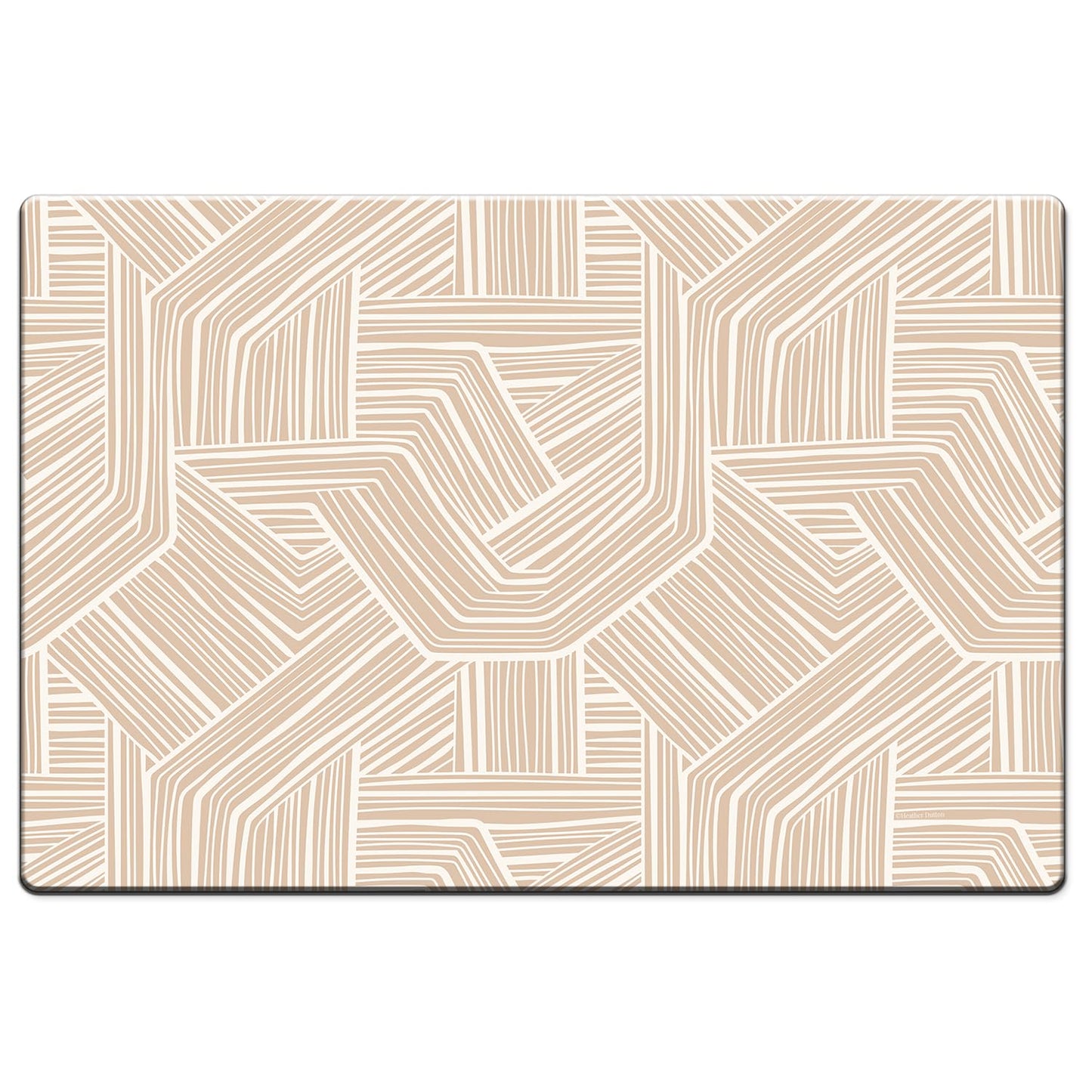Highland Home Endless Mocha 30” x 20” Decorative Vinyl Comfort Floor Mat Manufactured in The USA, Waterproof, Easy to Clean
