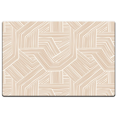 Highland Home Endless Mocha 30” x 20” Decorative Vinyl Comfort Floor Mat Manufactured in The USA, Waterproof, Easy to Clean