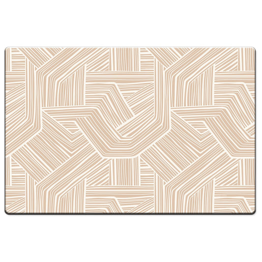 Highland Home Endless Mocha 30” x 20” Decorative Vinyl Comfort Floor Mat Manufactured in The USA, Waterproof, Easy to Clean