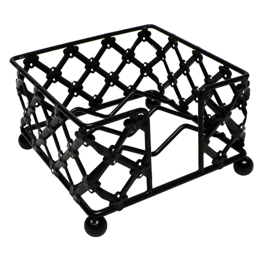 CounterArt Black Lattice Wire Square Coaster Holder