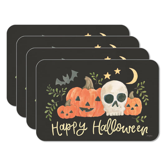 CounterArt Spooky Season 4 Pack Reversible Easy Care Placemats Made in the USA