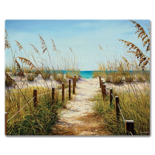 CounterArt Path to the Ocean 3mm Tempered Glass Cutting Board 15” x 12” Manufactured in the USA