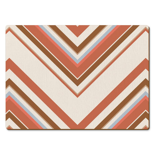 CounterArt Boho Mohave Decorative Hardboard Placemats with Protective Cork Backing 4 Pack Layered Construction Heat Tolerant and Easily Wipes Clean