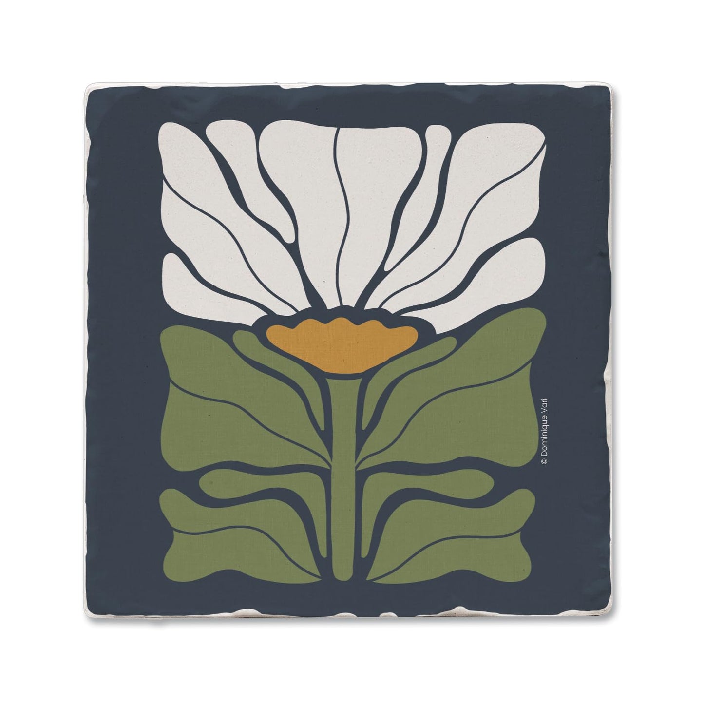 Thirstystone Bohemian Floral 4 Pack Tumbled Tile Stone Coasters 4" Square Manufactured in the USA