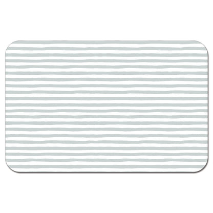 CounterArt Striped Easy Care Waterproof Pet Feeding Mat 17.13” x 11.25” Made in The USA of BPA Free Plastic, Safe for Pets, Protects Floors from Scratches Stains & Spills
