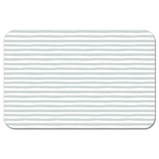 CounterArt Striped Easy Care Waterproof Pet Feeding Mat 17.13” x 11.25” Made in The USA of BPA Free Plastic, Safe for Pets, Protects Floors from Scratches Stains & Spills