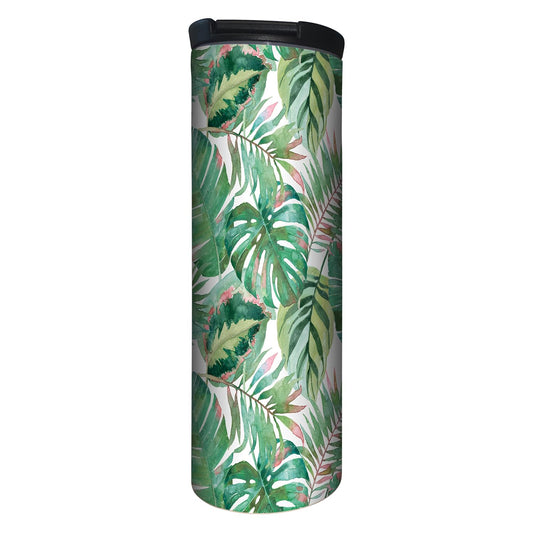 Highland Home Jungle Decorative Stainless Steel Double Wall Insulated Travel Tumbler with Lid 17 oz. Manufactured in the USA Dishwasher Safe