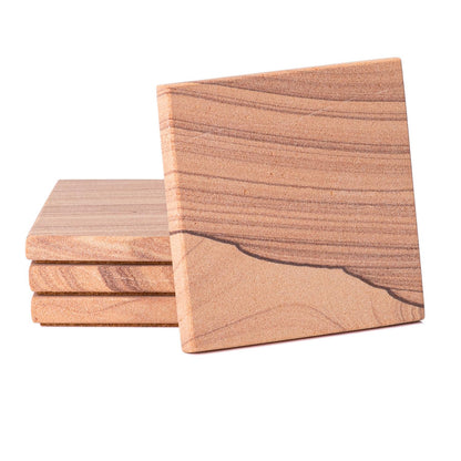 Natural Sandstone - Set of 4 Coasters