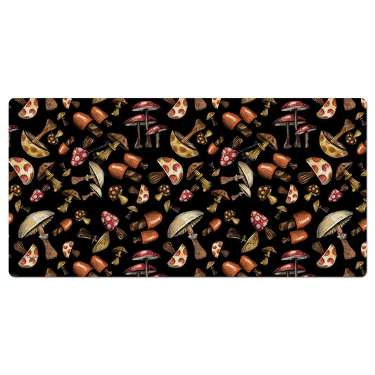 CounterArt Mushroom Madness Large Waterproof Desk Protector 32” x 16” Made in The USA Desk Mat Office Mat Large Mouse Pad