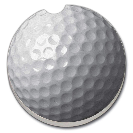 Thirstystone Golf Ball Single Absorbent Stone Coaster for Vehicle Cup Holder 2.6” Diameter Manufactured in The USA
