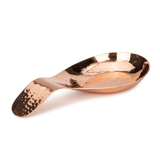 Thirstystone Large Hammered Stainless Steel Penny Copper Colored Spoon Rest. Measures 9.75” x 4.25” Large Enough for Ladels
