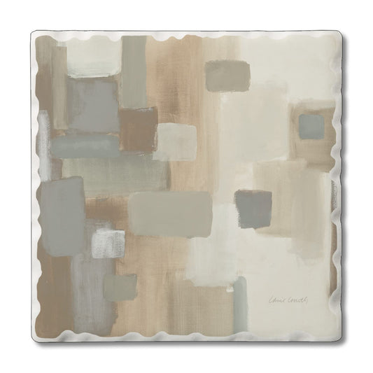 Thirstystone Soft Patches I Single Tumbled Tile Stone Coaster with Protective Cork Backing Manufactured in The USA 4" Square, Colorful, Artistic, Easily Wipes Clean
