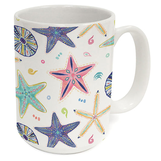 Highland Home Along The Coast Large Decorative Ceramic Mug 15 oz. Manufactured in the USA