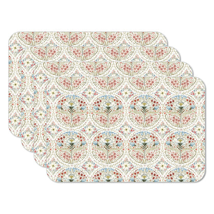 CounterArt Countryside Repeat 4 Pack Reversible Easy Care Flexible Placemats Made in the USA