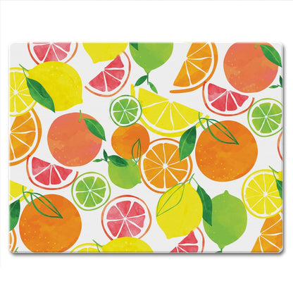 CounterArt Bright Fruit 3mm Tempered Glass Cutting Board 10” x 8” Manufactured in the USA