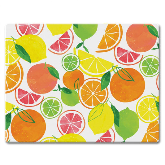 CounterArt Bright Fruit 3mm Tempered Glass Cutting Board 10” x 8” Manufactured in the USA
