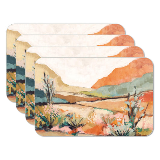 CounterArt Southwest Basin 4 Pack Reversible Easy Care Flexible Placemats Made in the USA
