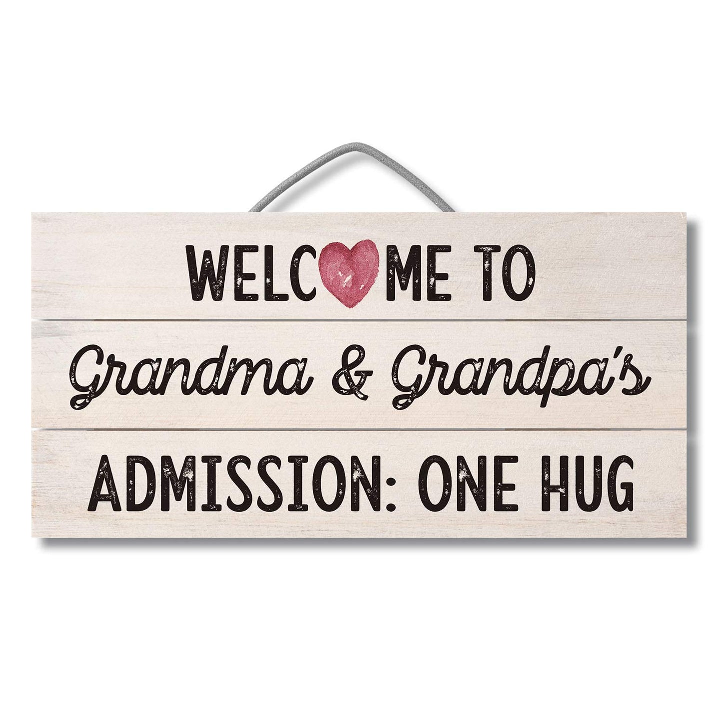 CounterArt Welcome To Grandmas Decorative Slatted Pallet Wood Sign 12" by 6" Made in the USA