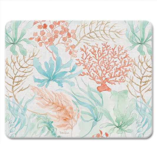 CounterArt Coastal Seaside 3mm Tempered Glass Cutting Board 10" x 8" Manufactured in the USA