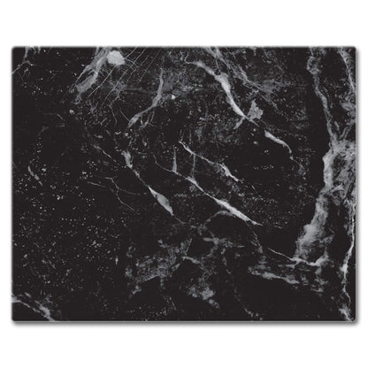 CounterArt Black Marble Design 3mm Tempered Glass Cutting Board 15” x 12” Manufactured in the USA