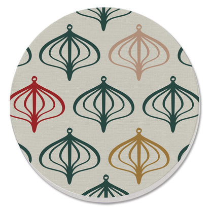 Thirstystone Ornaments Single Round Absorbent Stone Coaster with Protective Cork Backing Manufactured in The USA 4" Diameter