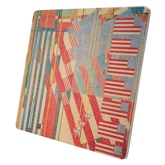Frank Lloyd Wright's July Fourth Design on 8" Square Stone Trivet Manufactured in The USA Heat Tolerant Easily Wipes Clean