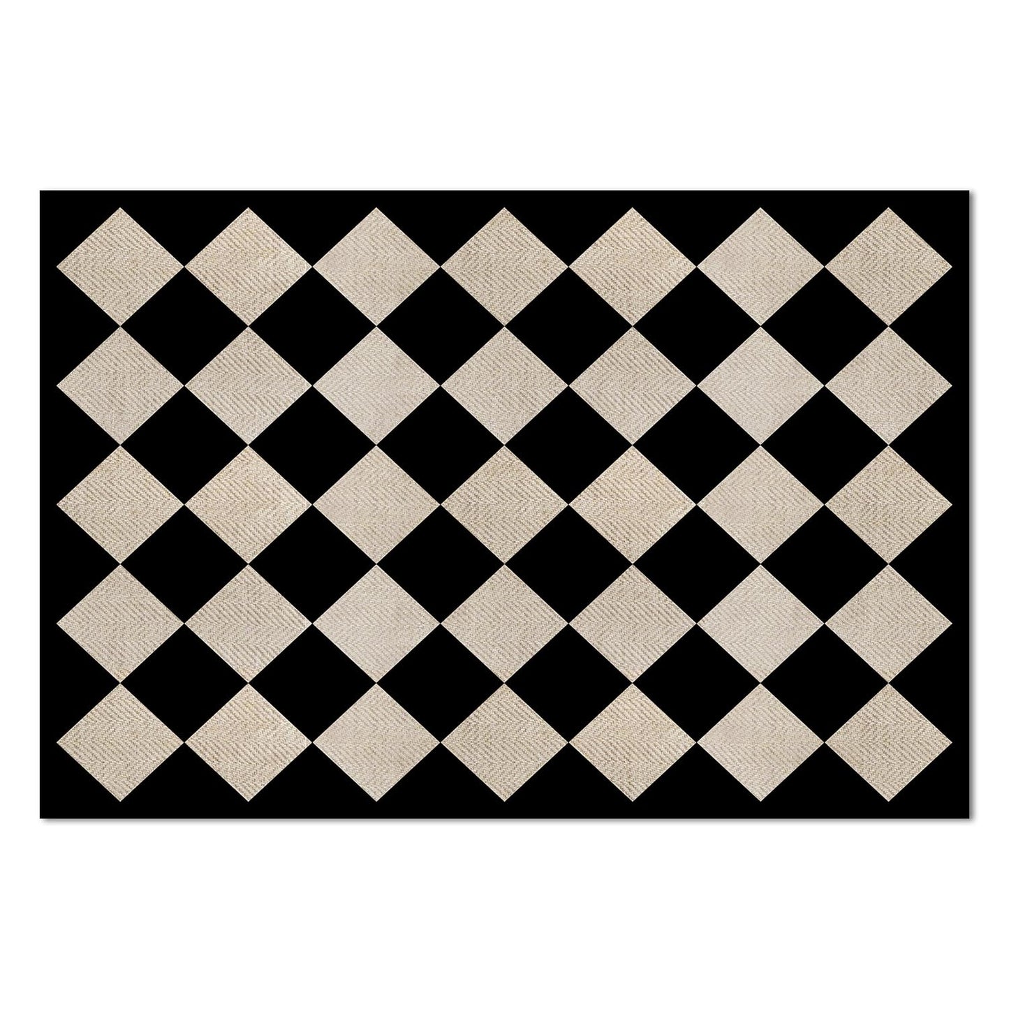 Highland Home Diamonds Deco-Floormat, Decorative Mat, Designer Rug, Waterproof, Low Profile, Eco-Friendly Non Slip, Made in The USA
