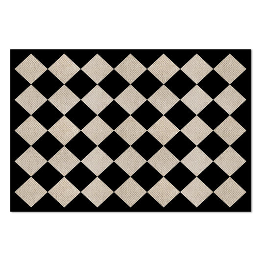 Highland Home Diamonds Deco-Floormat, Decorative Mat, Designer Rug, Waterproof, Low Profile, Eco-Friendly Non Slip, Made in The USA