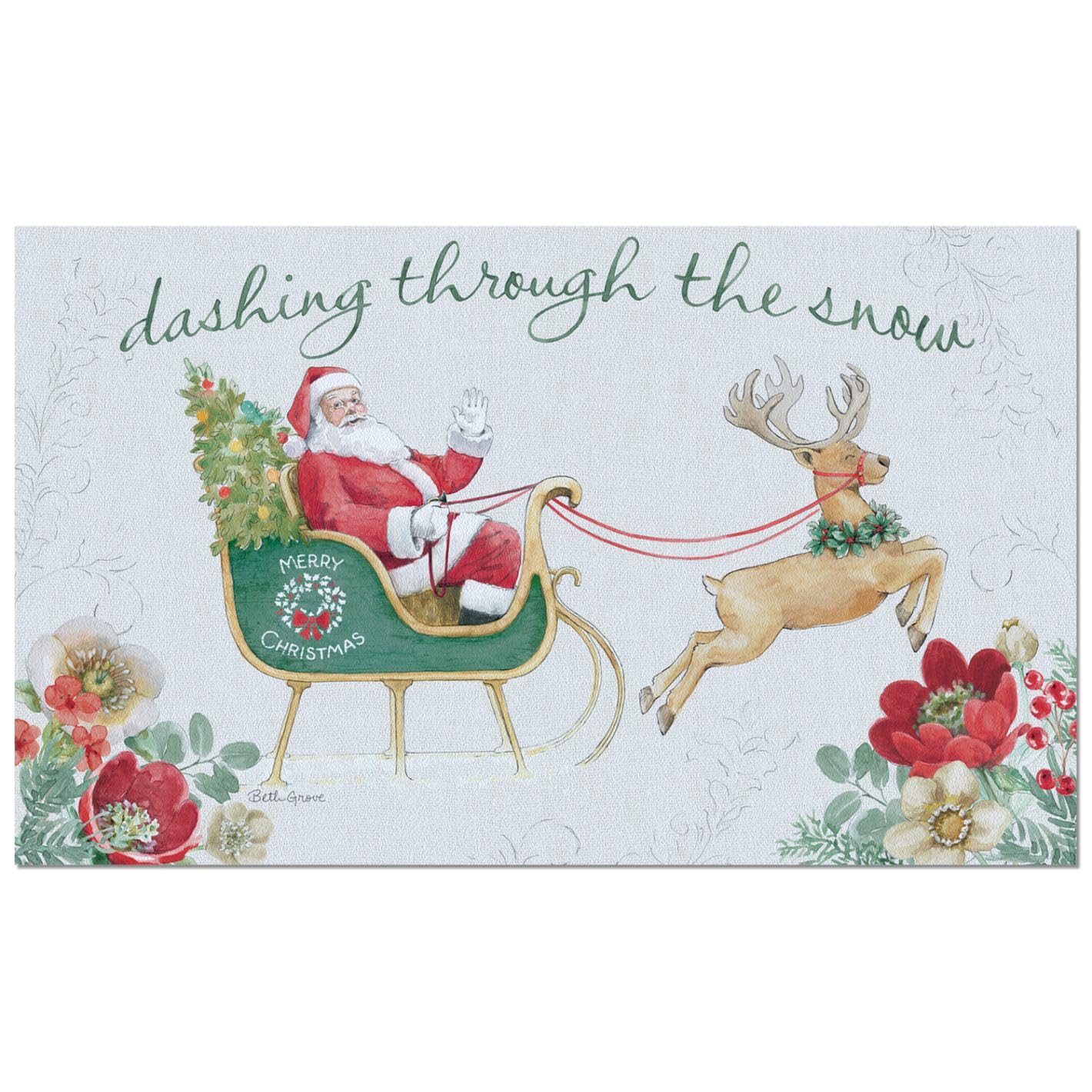 Counterart Holiday Tradition Indoor/Outdoor Entryway Floor Mat Manufactured in the USA 29.5" by 17.75"