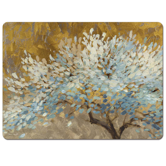 CounterArt A Thousand Lifetimes Premium Decorative Hardboard Tabletop Placemats 4-Pack Manufactured in The USA Heat Tolerant and Easily Wipes Clean