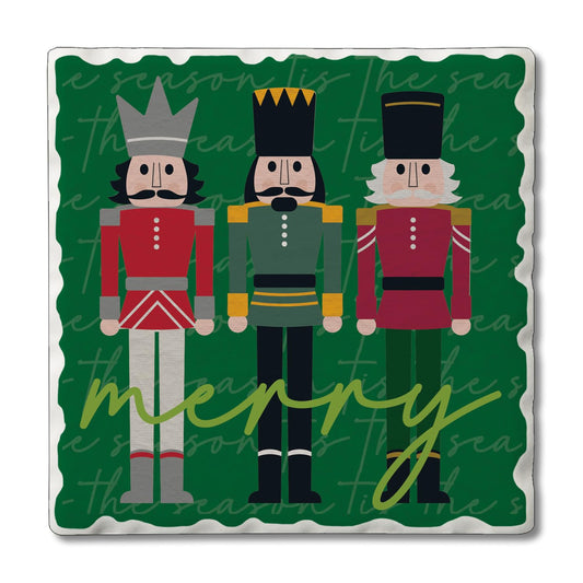 Thirstystone Merry Nutcrackers Single Tumbled Tile Coaster Manufactured in The USA Decorative, Stylish, Craft Your Own Collection