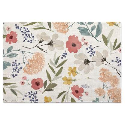 Highland Home Meadow 4 Pack Poly-Cotton Blend Placemats 18" x 12" Manufactured in The USA