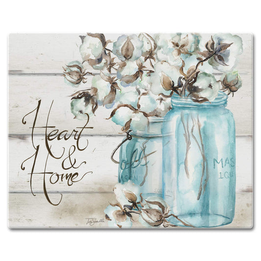 CounterArt Heart & Home 3mm Tempered Glass Cutting Board 15" x 12" Manufactured in the USA