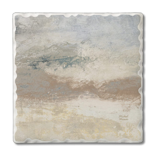 Thirstystone Open Glow Horizon Single Tumbled Tile Stone Coaster with Protective Cork Backing Manufactured in The USA 4" Square, Colorful, Artistiic, Easily Wipes Clean