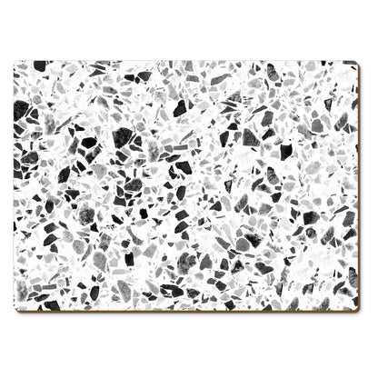 CounterArt Terrazzo Premium Decorative Hardboard Tabletop Placemats 4-Pack Manufactured in The USA Heat Tolerant and Easily Wipes Clean