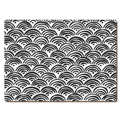 CounterArt Arches Premium Decorative Hardboard Tabletop Placemats 4-Pack Manufactured in The USA Heat Tolerant and Easily Wipes Clean