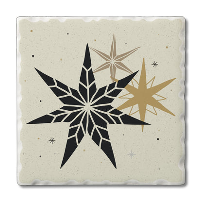 Thirstystone Christmas Stars Single Tumbled Tile Coaster Manufactured in The USA Decorative, Stylish, Craft Your Own Collection