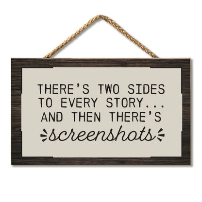 CounterArt Screenshots Decorative Hanging Wood Wall Sign 9.5” by 5.75” Made in the USA Features Braided Rope Hanger