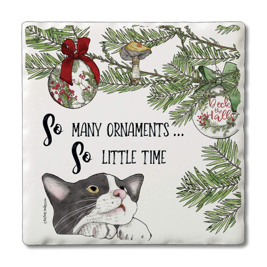 Thirstystone So Many Ornaments Single Tumbled Tile Coaster Manufactured in The USA Adorable, Create Your Own Collection