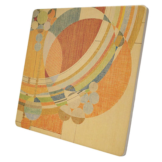 March Balloons Design from F.L.W. Foundation on 8" Square Stone Trivet Manufactured in The USA Heat Tolerant Easily Wipes Clean