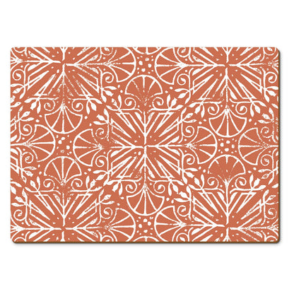 CounterArt Floral Southwest Design Premium Decorative Hardboard Tabletop Placemats 4-Pack Manufactured in The USA Heat Tolerant and Easily Wipes Clean
