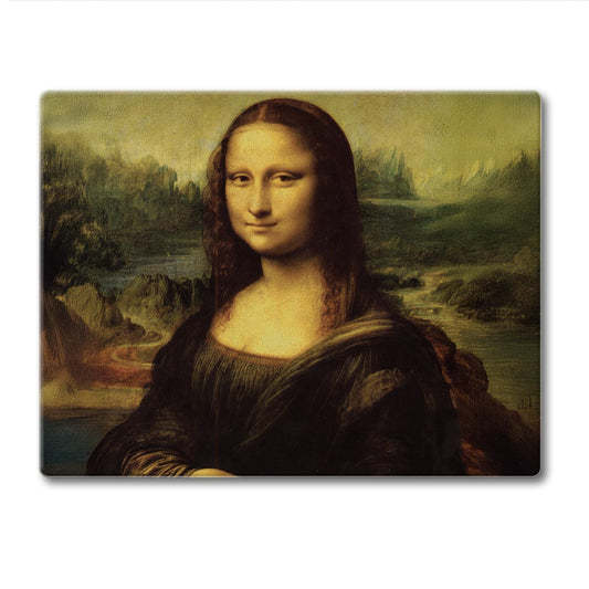 CounterArt Mona Lisa Tempered Glass Cutting Board 10” x 8” Manufactured in the USA