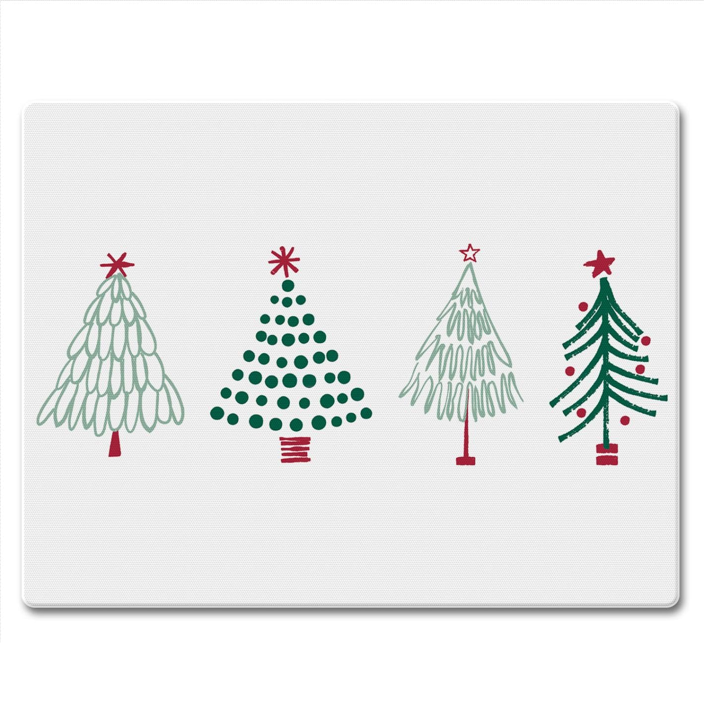 CounterArt Scandinavian Trees 3mm Tempered Glass Cutting Board 10” x 8” Manufactured in the USA