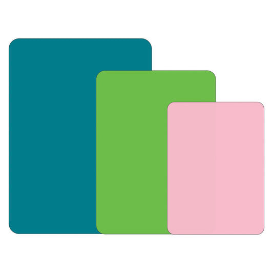 Cut N’ Funnel Candy Crush 3 Pack Thick Multi-Color Multi-Size Plastic Cutting Board Mats Made in the USA BPA & PVC Free Plastic