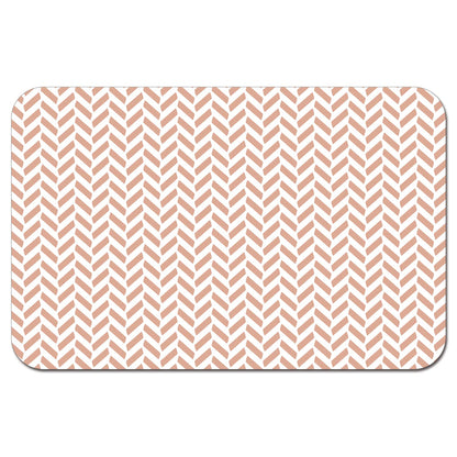 CounterArt Herringbone Easy Care Waterproof Pet Feeding Mat 17.13” x 11.25” Made in The USA of BPA Free Plastic, Safe for Pets, Protects Floors from Scratches Stains & Spills