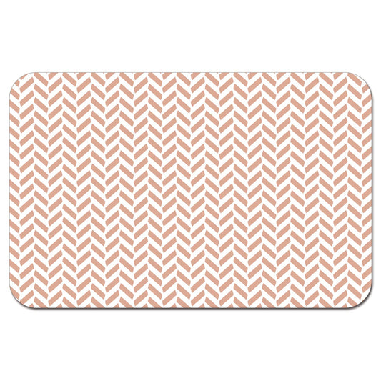 CounterArt Herringbone Easy Care Waterproof Pet Feeding Mat 17.13” x 11.25” Made in The USA of BPA Free Plastic, Safe for Pets, Protects Floors from Scratches Stains & Spills