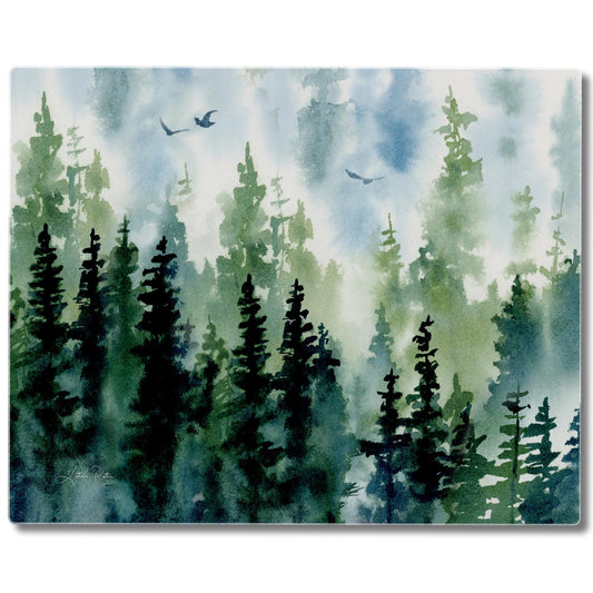 CounterArt Tree Line 3mm Tempered Glass Cutting Board 15” x 12” Manufactured in the USA